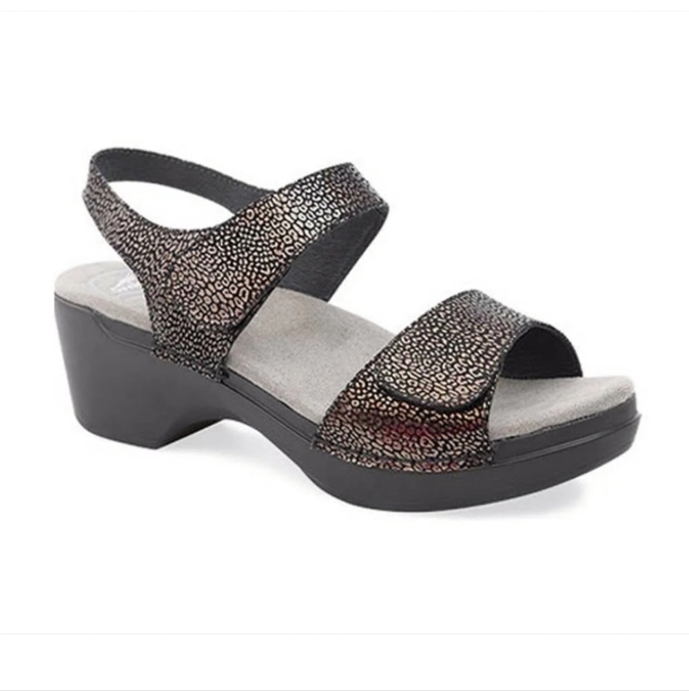 NEW Dansko Sonnet Metallic Black Sandals